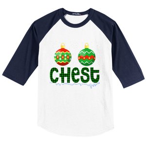 Christmas Chest Nuts Matching Couple Chestnuts Xmas Chest Great Gift Baseball Sleeve Shirt