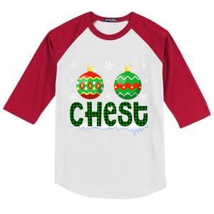 Christmas Chest Nuts Matching Couple Chestnuts Xmas Chest Great Gift Kids Colorblock Raglan Jersey