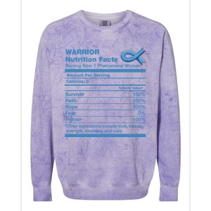 Colon Cancer Nutrition Facts Funny Colon Cancer Awareness Gift Colorblast Crewneck Sweatshirt