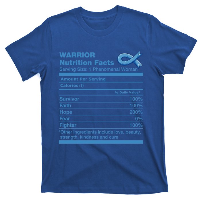 Colon Cancer Nutrition Facts Funny Colon Cancer Awareness Gift T-Shirt