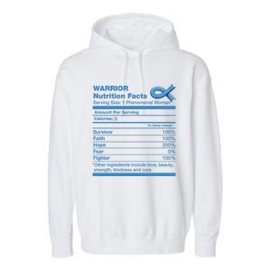 Colon Cancer Nutrition Facts Funny Colon Cancer Awareness Gift Garment-Dyed Fleece Hoodie