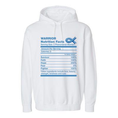 Colon Cancer Nutrition Facts Funny Colon Cancer Awareness Gift Garment-Dyed Fleece Hoodie