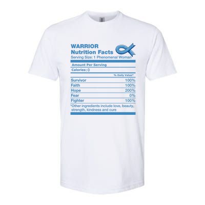 Colon Cancer Nutrition Facts Funny Colon Cancer Awareness Gift Softstyle CVC T-Shirt