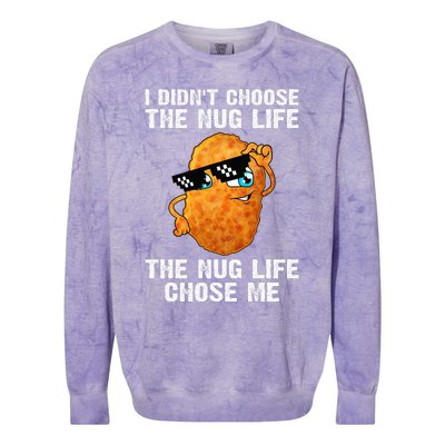 Cool Chicken Nugget Chicken Lover Nuggets Colorblast Crewneck Sweatshirt