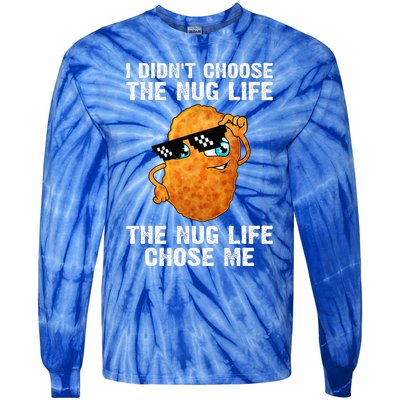 Cool Chicken Nugget Chicken Lover Nuggets Tie-Dye Long Sleeve Shirt