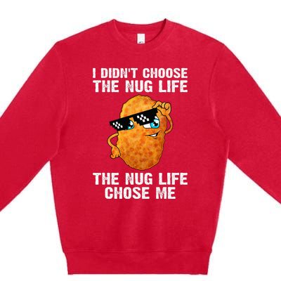 Cool Chicken Nugget Chicken Lover Nuggets Premium Crewneck Sweatshirt