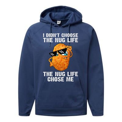 Cool Chicken Nugget Chicken Lover Nuggets Performance Fleece Hoodie