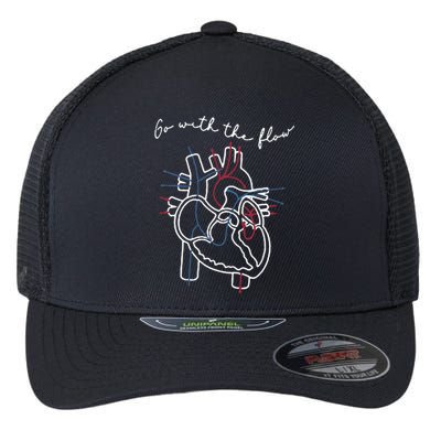 CVICU Cardiac Nurse Anatomy Cardiology Human Heart Flow Flexfit Unipanel Trucker Cap