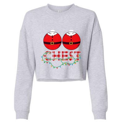 Chestnuts Chest Nuts Christmas Matching Christmas Couples Gift Cropped Pullover Crew