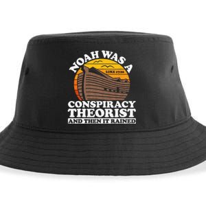 Conservative Christian Noah Was A Conspiracy Theorist Sustainable Bucket Hat