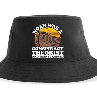 Conservative Christian Noah Was A Conspiracy Theorist Sustainable Bucket Hat