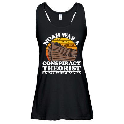 Conservative Christian Noah Was A Conspiracy Theorist Ladies Essential Flowy Tank