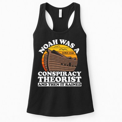 Conservative Christian Noah Was A Conspiracy Theorist Womens Tank Top