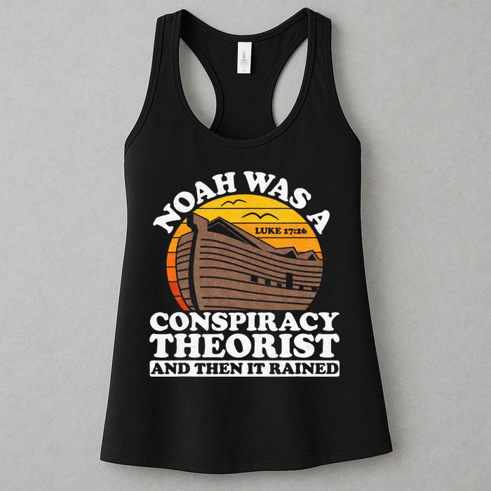 Conservative Christian Noah Was A Conspiracy Theorist Womens Tank Top