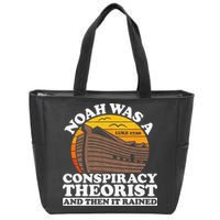 Conservative Christian Noah Was A Conspiracy Theorist Zip Tote Bag