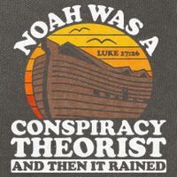 Conservative Christian Noah Was A Conspiracy Theorist Cotton Canvas Backpack