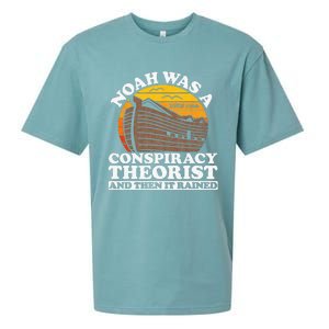 Conservative Christian Noah Was A Conspiracy Theorist Sueded Cloud Jersey T-Shirt