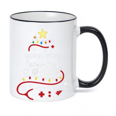 Christmas Cardiology Nurse Tech Cardiac Rehab Holiday Crew 11oz Black Color Changing Mug