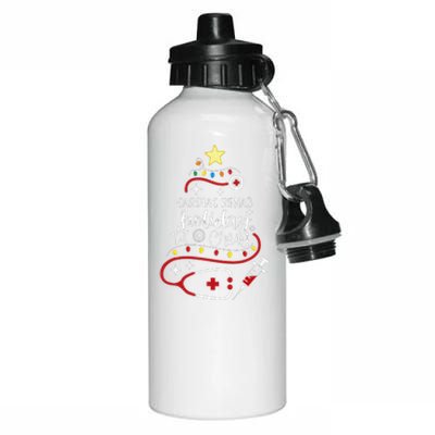 Christmas Cardiology Nurse Tech Cardiac Rehab Holiday Crew Aluminum Water Bottle