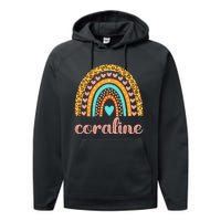 Coraline Coraline Name Birthday Gift Performance Fleece Hoodie