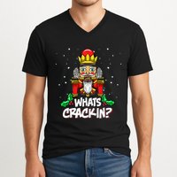 Crackin' Christmas Nutcracker Pajama Set Festive Family V-Neck T-Shirt