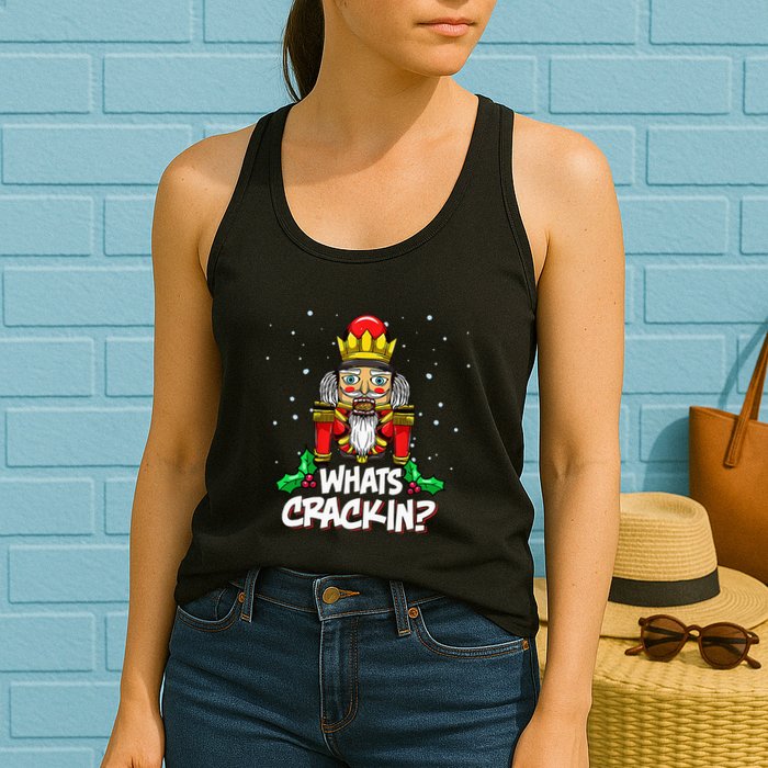 Crackin' Christmas Nutcracker Pajama Set Festive Family Womens Tank Top