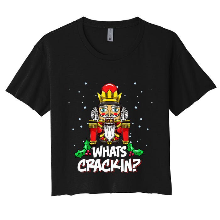 Crackin' Christmas Nutcracker Pajama Set Festive Family Crop Top