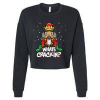 Crackin' Christmas Nutcracker Pajama Set Festive Family Cropped Pullover Crew