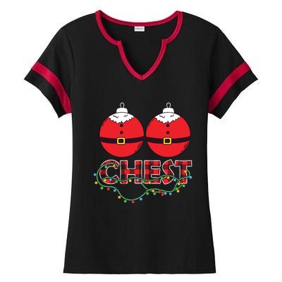 Chestnuts Chest Nuts Christmas Matching Christmas Couples Ladies Halftime Notch Neck Tee