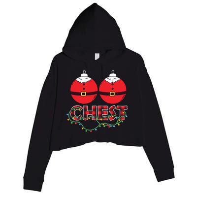 Chestnuts Chest Nuts Christmas Matching Christmas Couples Crop Fleece Hoodie