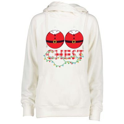 Chestnuts Chest Nuts Christmas Matching Christmas Couples Womens Funnel Neck Pullover Hood