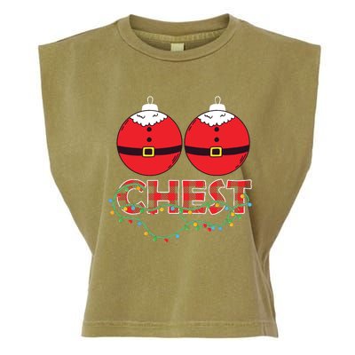 Chestnuts Chest Nuts Christmas Matching Christmas Couples Garment-Dyed Women's Muscle Tee