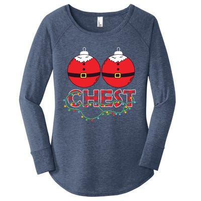 Chestnuts Chest Nuts Christmas Matching Christmas Couples Women's Perfect Tri Tunic Long Sleeve Shirt