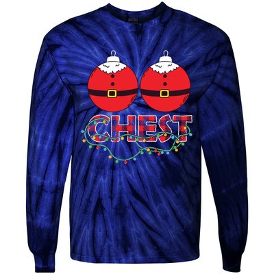 Chestnuts Chest Nuts Christmas Matching Christmas Couples Tie-Dye Long Sleeve Shirt