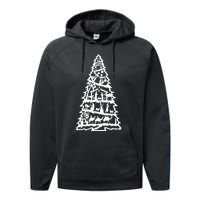 Christian Christmas Nativity Scene Xmas Tree Performance Fleece Hoodie