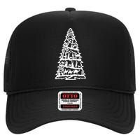 Christian Christmas Nativity Scene Xmas Tree High Crown Mesh Back Trucker Hat