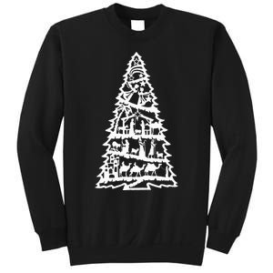 Christian Christmas Nativity Scene Xmas Tree Sweatshirt