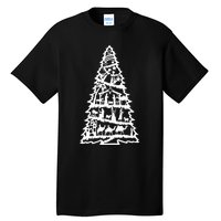 Christian Christmas Nativity Scene Xmas Tree Tall T-Shirt