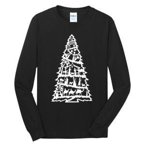 Christian Christmas Nativity Scene Xmas Tree Tall Long Sleeve T-Shirt