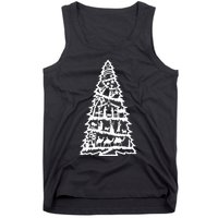 Christian Christmas Nativity Scene Xmas Tree Tank Top