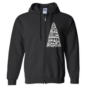 Christian Christmas Nativity Scene Xmas Tree Full Zip Hoodie