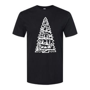 Christian Christmas Nativity Scene Xmas Tree Softstyle CVC T-Shirt