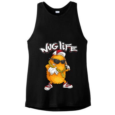 Cool Chicken Nugget Art Chicken Nugget Lover Ladies PosiCharge Tri-Blend Wicking Tank