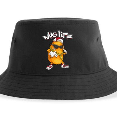 Cool Chicken Nugget Art Chicken Nugget Lover Sustainable Bucket Hat