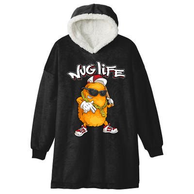Cool Chicken Nugget Art Chicken Nugget Lover Hooded Wearable Blanket