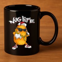 Cool Chicken Nugget Art Chicken Nugget Lover 11oz C Handle Ceramic Mug