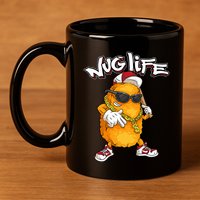 Cool Chicken Nugget Art Chicken Nugget Lover 11oz C Handle Ceramic Mug