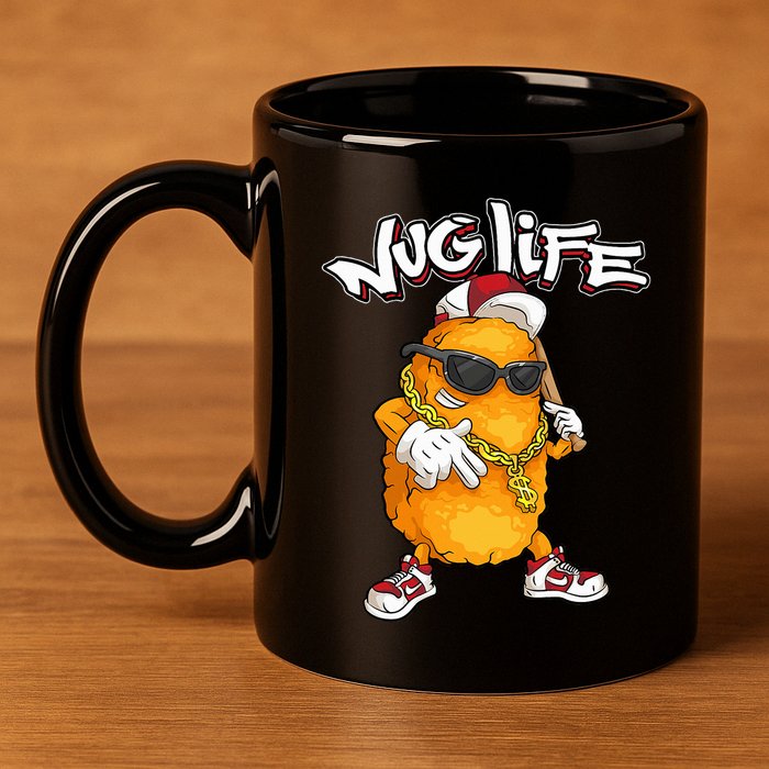 Cool Chicken Nugget Art Chicken Nugget Lover 11oz C Handle Ceramic Mug