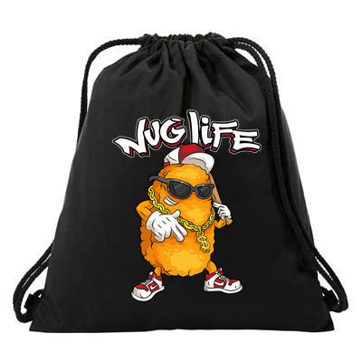 Cool Chicken Nugget Art Chicken Nugget Lover Drawstring Bag
