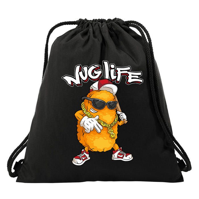 Cool Chicken Nugget Art Chicken Nugget Lover Drawstring Bag